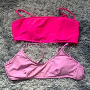 Pink and Hot Pink Bikini Tops